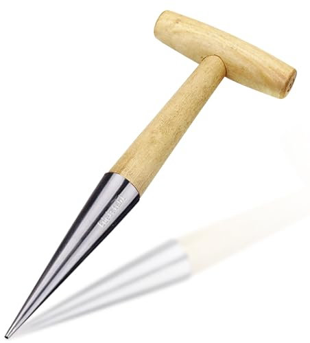 HDGSAFD Rauboziqi Semoir en Acier Inoxydable, Outil de Jardinage à Main, 1 Unité, Corrosion Free, Bois, 11 x 28,5 cm