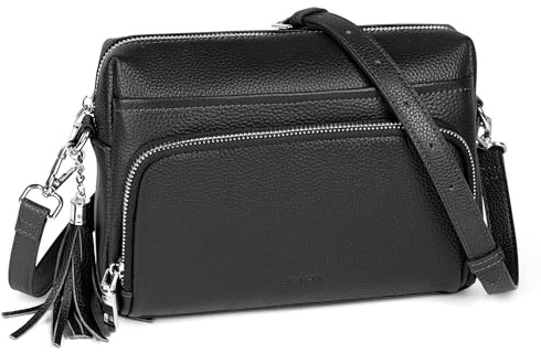 befen Echtleder Handtasche Damen Klein RFID-Blockierung Umhängetasche Leder | Crossbody Bag Leder Schultertasche Damen mit Integrierter Brieftasche, Handytasche zum Umhängen
