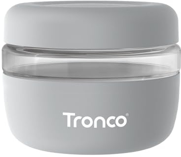 Tronco 16 oz Glass Food Storage & Lunch Bowl Containers with Airtight Lids | Leak & Spill Proof Meal Prep Container & Food Storage Jar for Lunch, Salad, Oats, Soup, BPA-Free, Microwave & Dishwasher Safe