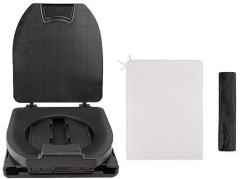 Foldable Portable Toilets with Lid - Outdoor Toilet Scoop | Light Mobile Toilet for Camping, Travel and Emergencies | Practical Aid Toilet for Adults and Children