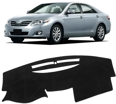 KUST Black Dash Cover Compatible with Toyota Camry 2007 2008 2009 2010 2011 Polyester Dashboard Cover Non-Slip Dash Protector Interior Accessories for Camry Custom Fit Dash Mat No Glare