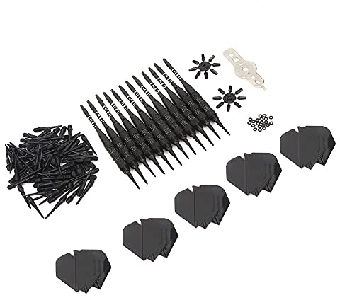 Segrehy Kit dardo in Lega di Alluminio in Alluminio Nichel Nero Regalo intrattenente per Amanti del dardo Sottile Contorno di Controllo Fitness