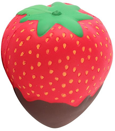 Anboor Squishies Erdbeere Marmelade Langsam Steigend Squeeze Spielzeug Antistress Squishies Slow Rising Spielzeug Süß Kawaii für Kinder Erwachsene (Rot, 9*8*10cm, 1 Stück)