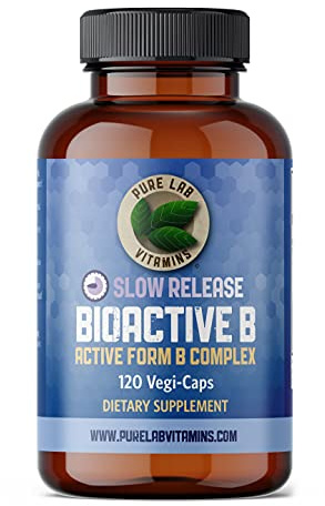 Pure Lab Vitamins Slow Release BioActive B Complex | 120 Vegi-Caps