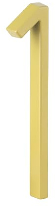 HASWARE Flytande husnummerskylt 5 tum (12 cm) Moderna dörrenummer Skyltar Platta Street Hemadress Siffror (gyllene, 1)