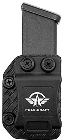 IWB/OWB Magazine Holster Kydex - Mag Carrier - for: 9mm .40 Double Stack Magazine / M&P Shield 9mm .40 Single Stack Magazine - M&P Shield .45 - Sig Sauer P365 - Colt 1911 - Glock 43 - Glock 19 19X 17 26 27 28 22 23 25 26 27 31 32 33 34 35 37 38 - Sig P226 P227 P250 P320 - Ruger SR9 SR9C - Beretta 92 Mag