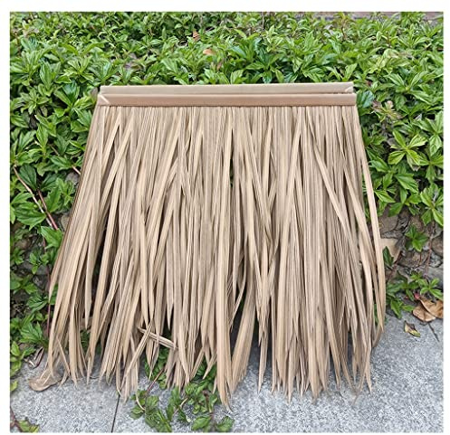 YYXDMFY Simulation thatch Tile Artificial thatch Plastic Simulation Straw Farmhouse Pavilion thatched roof Decoration Fake Straw Durable Fake thatch for bar Park (Color : Color7, Size : 4pcs)