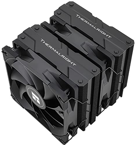 Thermalright Peerless Assassin 120 Black- Enfriador de aire para CPU, 6 tubos de calor, cubierta de disipador de calor de aluminio,para AM4 AM5/Intel LGA1700/1851/115x/1200/2011
