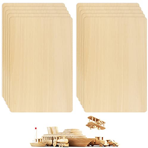 10 Stück Balsaholz Platten Sperrholz 300mm x 200mm x 1.5mm, Balsabretter für DIY Handwerk Modell Flugzeug Schiff Holzarbeiten Boot Häuser und andere Gebäude