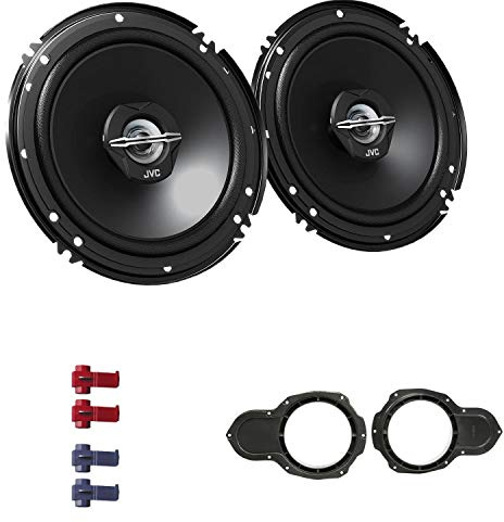 JVC CS-J620X Auto Lautsprecher 16,5 cm mit Einbauset passend für VW Volkswagen Passat B6 2005-2010 Türen vorne 600 W 165mm 2 Wege Koax