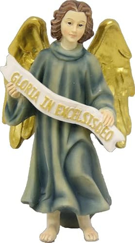 FADEDA Annunciation Angel/Height: 6 cm/Hand-Painted/Detailed Nativity Scene Figures - Christmas Table Decoration Nativity Accessories