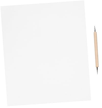 TEHAUX 20stücke Wasserlösliches Transferpapier Mit Prägestift Für Handarbeiten Und Kreuzstich Zum Übertragen Von Mustern Papier Und Mehr