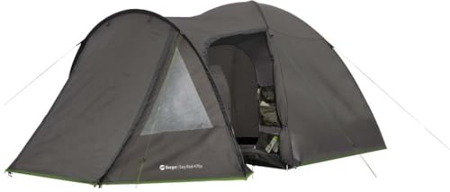 BERGER Zelt Easy Rock | Aufenthaltszelt Schnellaufbau Kuppelzelt Ideal für Camping & Festival | 3 oder 4 Personen | leicht stabil wasserdicht (Easy Rock 4+)