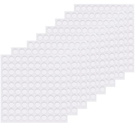 Comforty 800 Stück Doppelseitige Klebepunkte 6mm, Rund Transparente Klebende Aufkleber, Abnehmbare Klebepaste Punkt Aufkleber für Ballon, Festival-Dekoration, DIY Basteln, Papier, Glas, Metall