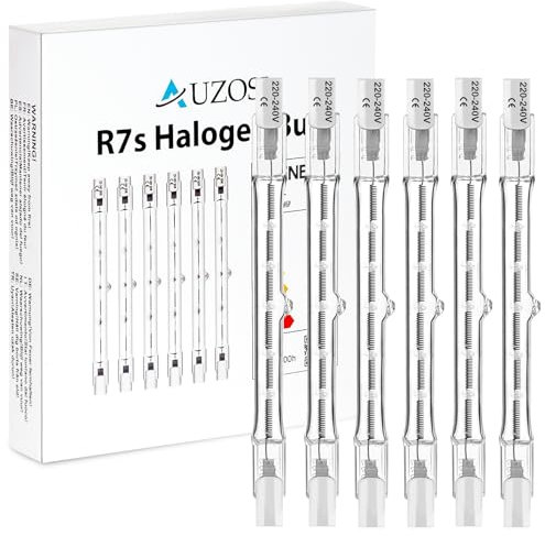 AUZOSL R7s Halogen Bulb 118mm Dimmable - Security Light Bulb for Bright Illumination, Halogen Light Bulbs for Home or Commercial Use (118mm, 300, Watts)