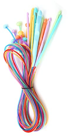 KVALITET afghanska tunisiska virknålar set med kabel för vävning av mattor - robust ABS-plaststickning i 12 storlekar för nybörjare och proffs