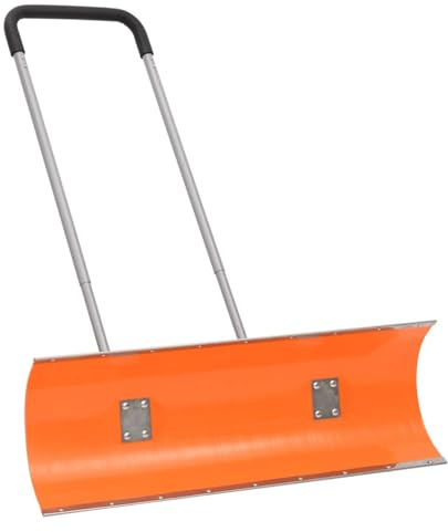 Tidyard Pala de Nieve de Mango Extensible lámina de Acero Naranja 96 cm