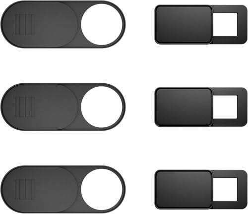 Wafuesh Cache Webcam (Lot de 6) Ultra-Mince pour Ordinateurs Portables, iMac, MacBook Pro, PC, Smartphones et Tablettes - Protection de Vie Privée et Sécurité avec Curseur