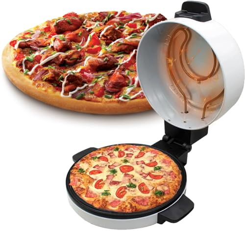 Electric Pizza Oven, 12-inch Home Pizza Maker, 2000-watt Fast Cooking, Multi-function Non-stick Heating Plate, Safe And Non-slip Design