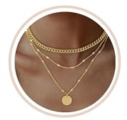 FUNEIA Kette Gold Silber Damen Halskette 18k Goldkette Damen Wasserfest | Layering Kette mit Kreuz Anhänger Stapelbare Silberkette Lang Mehrreihige Ketten Boho Modeschmuck Set Geschenke für Frauen