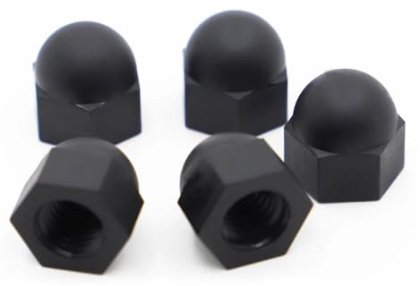 Tuerca ciega hexagonal con cabeza abovedada, 60 tuercas ciegas de nailon for pernos y tornillos, varios tamaños(M10 5pcs)