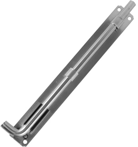 BAZEITFLOW Chiavistello Scorrevole in Acciaio Inox Spesso 30 CM Asta di Caduta per Cancello e Porta Serratura di Sicurezza per Capanno Ferramenta per Porte da Esterno e Recinzione
