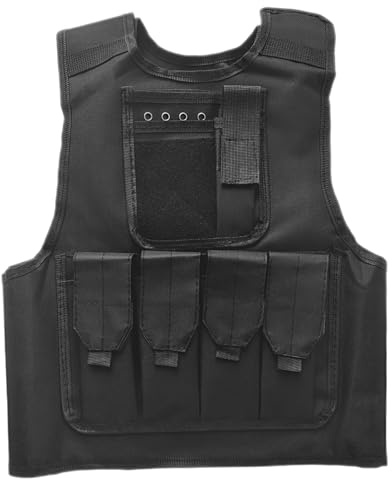 Joygoodta Airsoft väst barn justerbar väst kostym paintball utrustning för pojkar flickor utomhus cosplay, barn