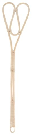 Garneck Batteur à Tapis en Rotin Naturel Long Manche Ergonomique – Outil Manuel pour Battre Les Couettes et Tapis – Plumeau à Manche pour Dépoussiérage Maison et Séchage Extérieur – 64 X