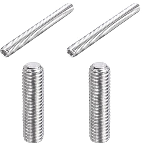 QUARKZMAN 4 Pcs Tornillos Prisioneros M8-1.25 X 80mm 304 Acero Inoxidable Punta Cóncava Cabeza Allen Hexagonal Interna Para Reparación De Accesorios De Baño Muebles Proyectos DIY