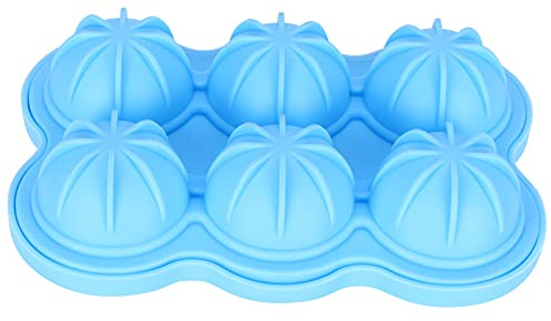 DANAIXZ Stampo professionale per palline di ghiaccio in silicone a 6 griglie, vassoio per cubetti di ghiaccio riutilizzabile per cocktail di whisky, birra, accessori per bar, dur (Cielo blu)