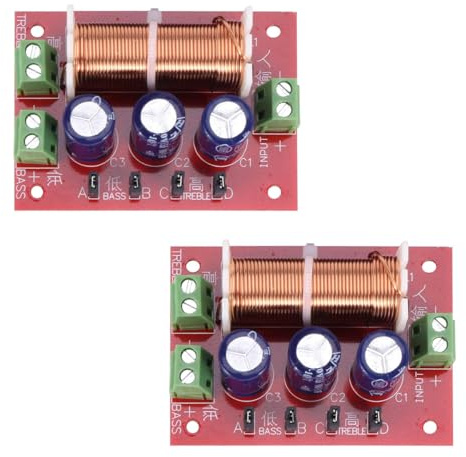 Voyoo 2Pcs 400W Crossover Lautsprecher 2 Weg Audio Einstellung Hochtöner Lautsprecher Filter Frequenzteiler für 2-16 Ohm