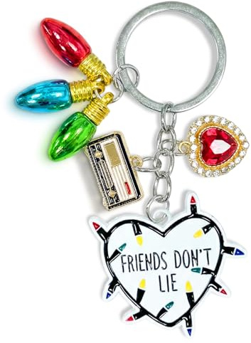 Vänskapsnyckelring, Nyckelring Friends Don't Lie, Halloween Tillbehör, Stranger Charms Keychain, Keyring till fans, vänner och älskare