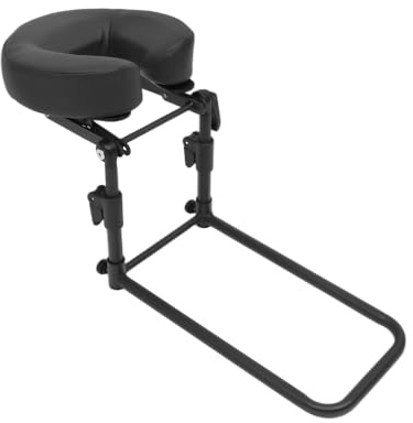 WFIETN Repose-tête pliable de massage pour lit, confort ergonomique (noir) | Hauteur réglable de 14 à 45 cm - Support facial pour table de massage à la maison avec coussin pour le visage
