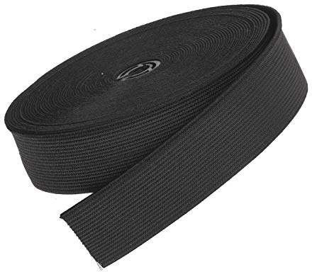 Gummiband Nähen 20mm Breit Schwarz - Breites Gummiband & Gummibänder zum Nähen für Hosenbund, Röcke & Perücken - Hosengummi Elastisches Band 6 Meter - Elastic Band 2 cm DIY Nähzubehör