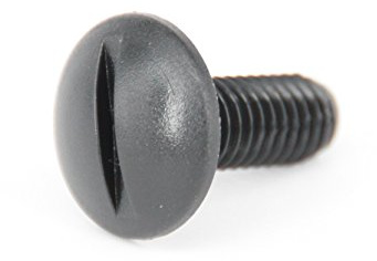 20 Stück Flachrundschrauben mit Schlitz NFE 27128 M4x16 PA schwarz/Nylon schwarz