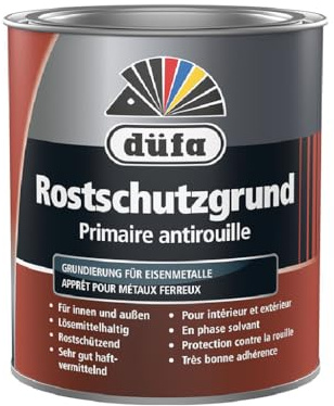 düfa Rostschutzgrund RAL 7001 Silbergrau 750ml Profi Rostschutzgrundierung │Grundierung für Innen- & Außen