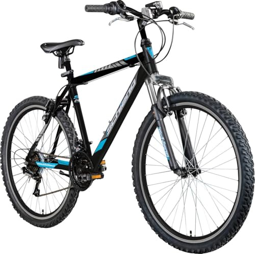 F.lli Schiano Herren Range Mountainbike, Schwarz-Blau, 26 Zoll, MTB