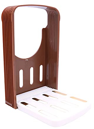Tiardey Rebanadora de Pan marrón,Accesorios de Cocina, Pan/Hornear, cortadora de Pan de Tostadas de sándwich de Pan Plegable y Ajustable compacta