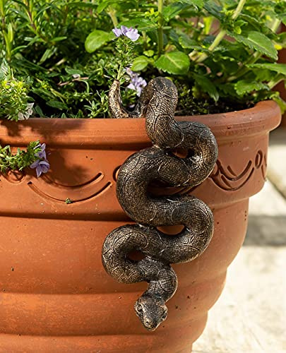 Pot Buddies Handmade Snake Figure Plant Pot Hanger - Decorative Hanging Garden Ornament - Flower Planter Figurine