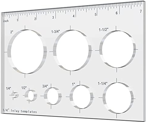 Hecfu 8 in 1 Router Jig Circle Inlay Templates, Dekorative und Router Templates für die Holzbearbeitung
