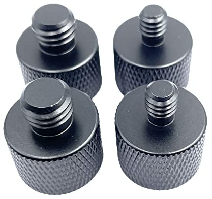 Mikrofon-Ständer-Adapter, 2 Stück 5/8 auf 3/8 und 2 Stück 5/8 auf 1/4 Mikrofon-Gewindeadapter für Mikrofonständer auf Stativ und Kamera-Adapter