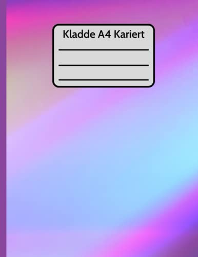 Kadde A4 Kariert: Kladde kariert 5 mm| NOTIZBUCH DIN A4 KARIERT mit 110 Seiten
