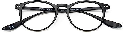 CHARRO Lunettes de lecture Connecticut noires grossissantes + 1,5 branches pour accrocher le cou, lunettes de vue, lunettes de grossissement