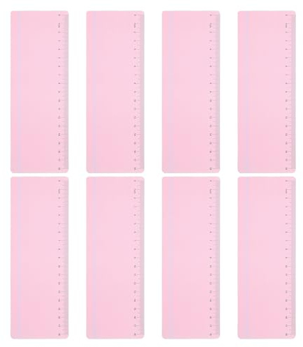PATIKIL Lesestreifen mit Führung, 8 Stück farbige Überlagerungs-Lesezeichen mit Linie zur Verfolgung des Lesens, Lehrerbedarf für den Unterricht, Pink