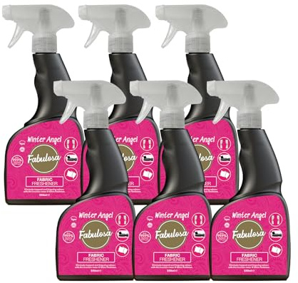 Fabulosa Multi Purpose Room and Fabric Freshener, Antibacterial Disinfectant and Sanitising Cleaning Spray, 350ml, 6 Pack, Winter Angel