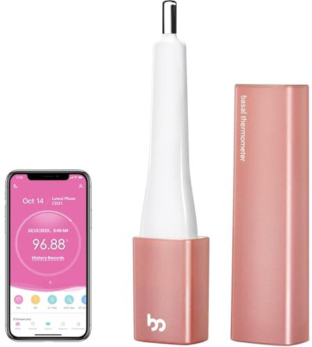 Femometer Vinca Thermomètre basal Bluetooth avec application intelligente (iOS et Android), thermomètre numérique de fertilité NFP, moniteur de fertilité, ordinateur de cycle, pour l'ovulation et le