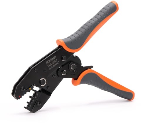 iCrimp - Pinza crimpatrice a cricchetto, 0,5-6 mm², crimpatrice precisa per ghiere isolate, ideale per applicazioni di cablaggio elettrico e manicotti terminali cavi