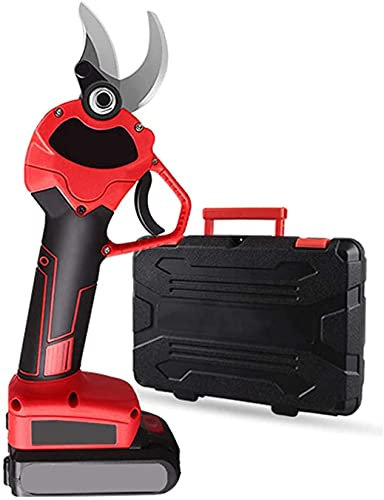 DIIDIIFF Tijeras de podar elécts inalámbs, Tijeras de podar alimentadas por batería con 2 baterías de Litio Recargables de Respaldo, Buenas para Manos con Artritis