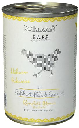 Dr. Clauder's Nassfutter für Hunde | Barffutter | 6 x 400 g | verschiedene Geschmacksrichtungen | (6 x 400 g, Hühnereintopf