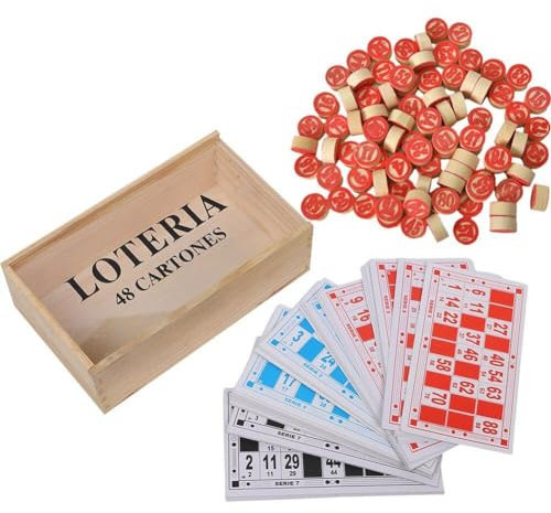 Ericetion Russian Lotto Board Games Set, Russian Bingo Games for Family, Tambola Kit of Wood Barrels Bingo Cards Chips, Loto Souvenirs Board Games Toys